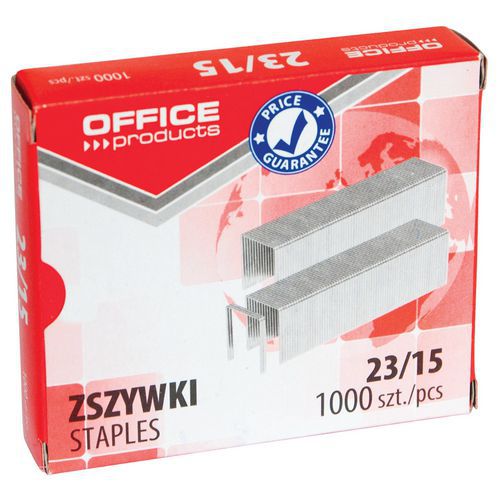 Zszywki OFFICE PRODUCTS, 23/15, 1000szt.