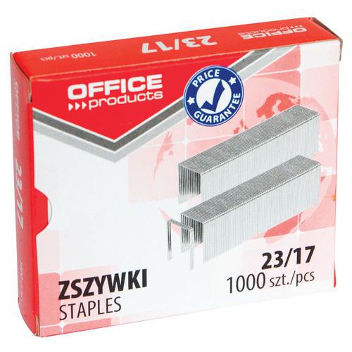 Zszywki OFFICE PRODUCTS, 23/17, 1000szt.