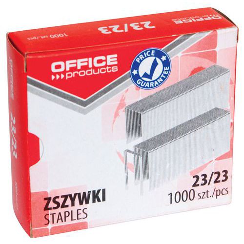 Zszywki OFFICE PRODUCTS, 23/23, 1000szt.