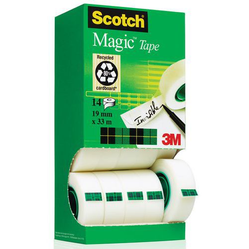 Taśma biurowa SCOTCH® Magic™ (8-1933R14 TPR), matowa, 19mm, 33m, 12szt., 2 rolki GRATIS