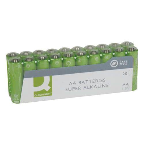 Baterie super-alkaliczne Q-CONNECT AA, LR06, 1,5V, 20szt.