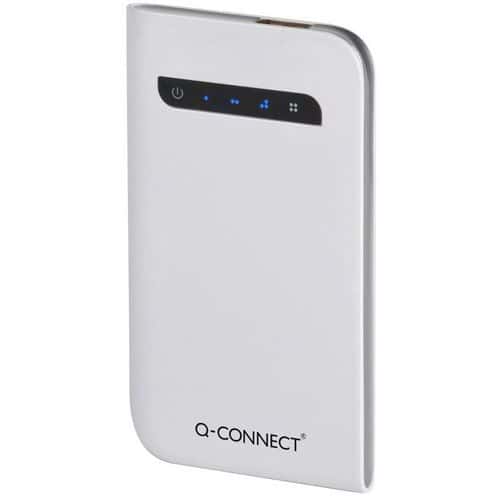 Powerbank, ładowarka przenośna Q-CONNECT, 3.000 mAh, srebrna