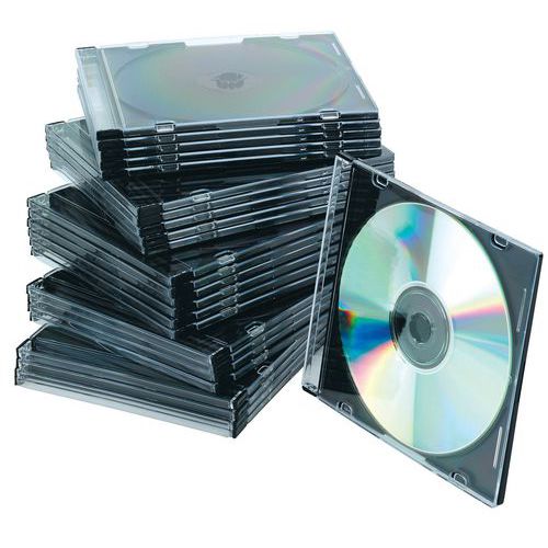 Pudełko na płytę CD/DVD Q-CONNECT, slim, 25szt., przeźroczyste