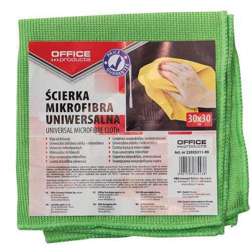 Ścierka uniwersalna OFFICE PRODUCTS, mikrofibra, gr. 240g/mkg, 30x30cm