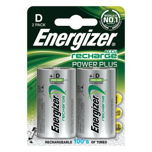 Akumulator ENERGIZER Power Plus, D, HR20, 1,2V, 2500mAh, 2szt.