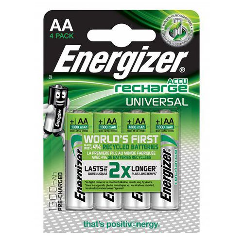 Akumulator ENERGIZER Universal, AA, HR6, 1,2V, 1300mAh, 4szt.