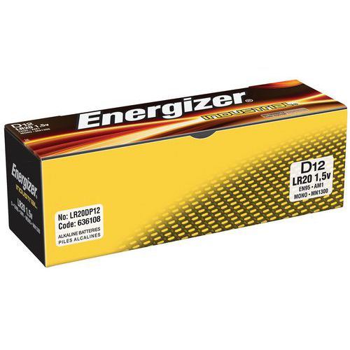 Bateria ENERGIZER Industrial, D, LR20, 1,5V, 12szt.