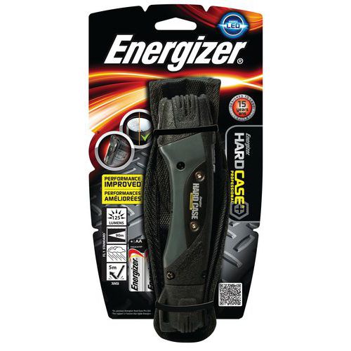 Latarka ENERGIZER Hard Case Profesional Led + 2szt. baterii AA, czarna