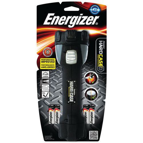 Latarka ENERGIZER Hard Case Profesional Led + 4szt. baterii AA, czarna