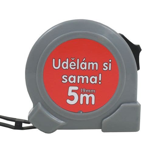 Miara zwijana TOPTRADE, „SAMA TO ZROBIĘ!”, pojedyncza blokada, 19 mm x 5 m