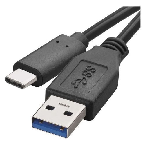 Kabel do szybkiego ładowania i transmisji danych, USB-A 3.0/USB-C 3.1, Quick Charge, 1 m, czarny