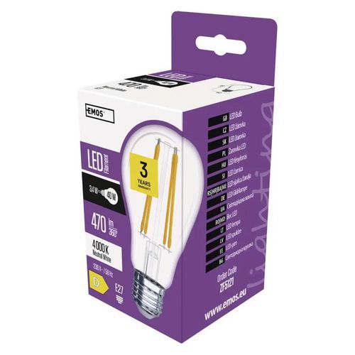 Żarówki LED Filament A60, trzonek E27, 3,4 W