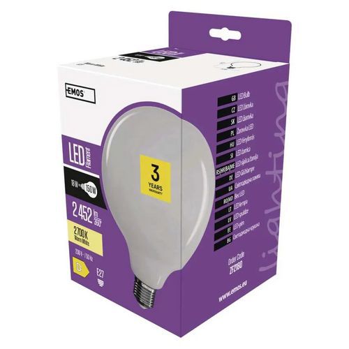 Żarówki LED Filament Globe, trzonek E27, 18 W