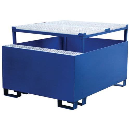 Stalowa wanna ociekowa pod kontener IBC, pojemność 1000 l, 95 x 120 x 150 cm