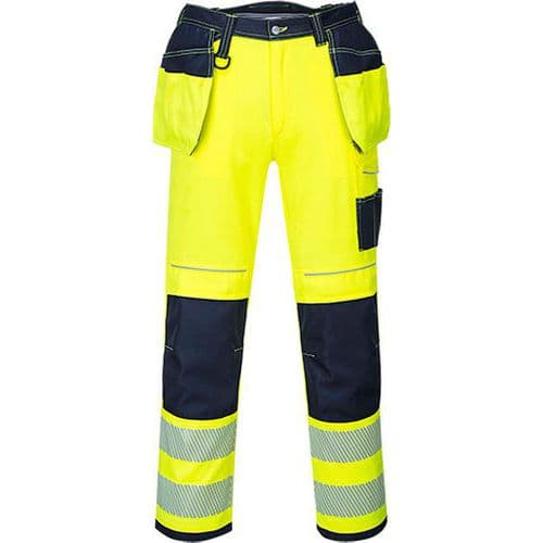 Spodnie ostrzegawcze PW3, niebieski/żółty