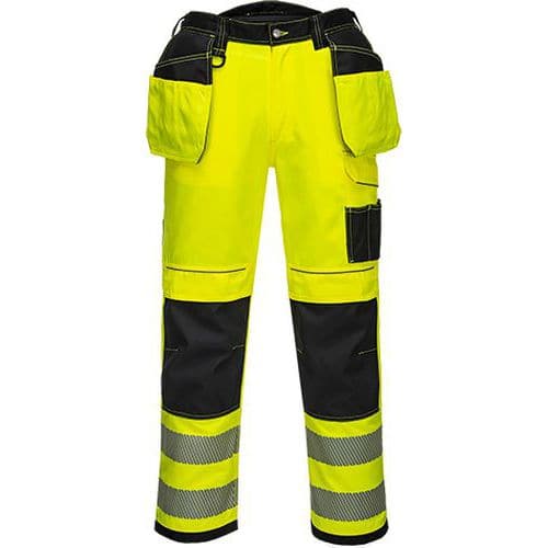 Spodnie ostrzegawcze PW3, czarny/żółty