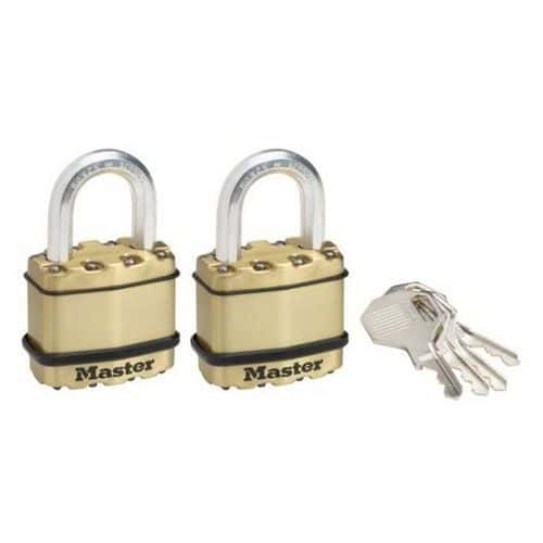 Zestaw kłódek mosiężnych Master Lock Excell 45mm, 2 szt