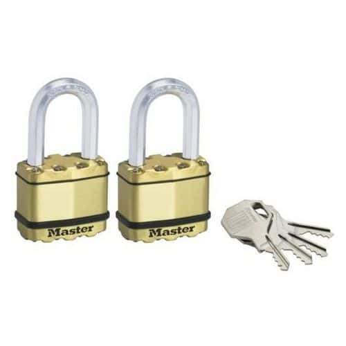 Zestaw kłódek mosiężnych Master Lock Excell 50mm, 2 szt