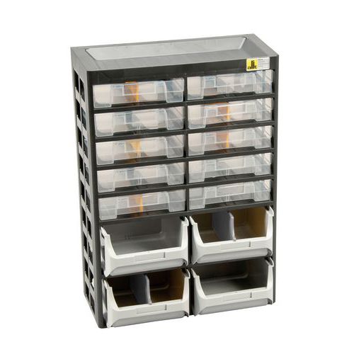 Plastikowy organizer VarioPlus Basic D21, 14 szuflad