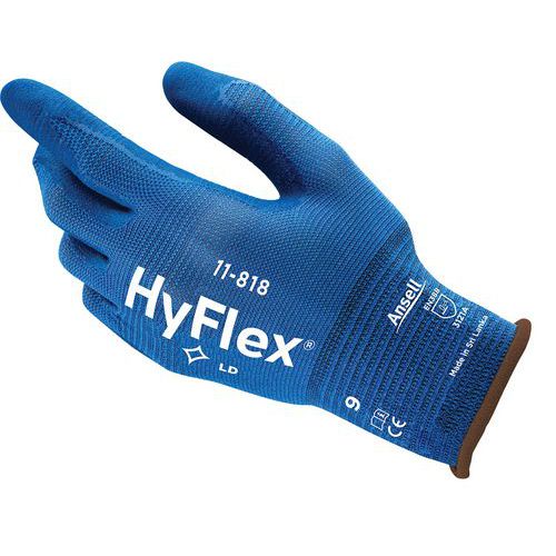 Rękawice nylonowe Ansell HyFlex® 11-818 częściowo powlekane nitrylem, 1 para