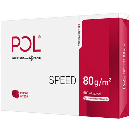 Papier kserograficzny IP POL SPEED, A4, klasa C, 153CIE, 80gsm, 500ark.