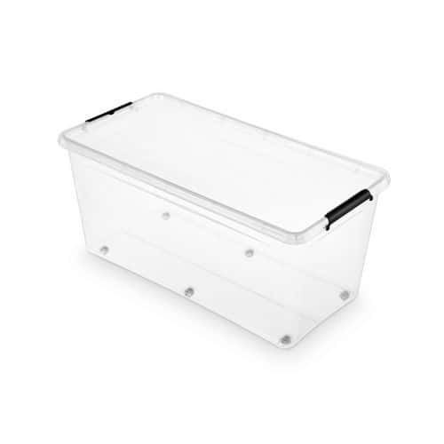 Pojemnik do przechowywania ORPLAST Simple box, 75l, na kółkach, transparentny