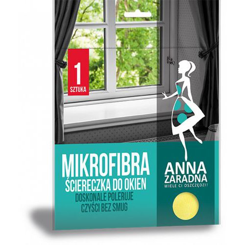 Mikrofibra ściereczka do okien ANNA ZARADNA, 1 szt., żółty