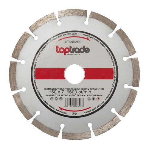 TOPTRADE tarcza diamentowa, segmentowa, standard