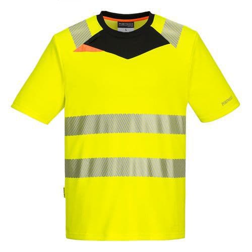 T-Shirt ostrzegawczy DX4 z krótkim rękawem, czarny/pomarańczowy