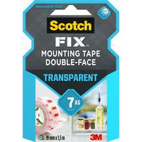 Taśma montażowa SCOTCH®, 19mm x 1,5m, transparentna