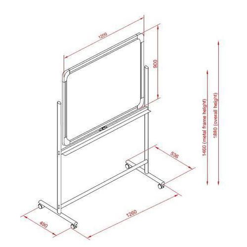 Mobilne Białe Tablice Magnetyczne Manutan Expert Basic, Dwustronne ...